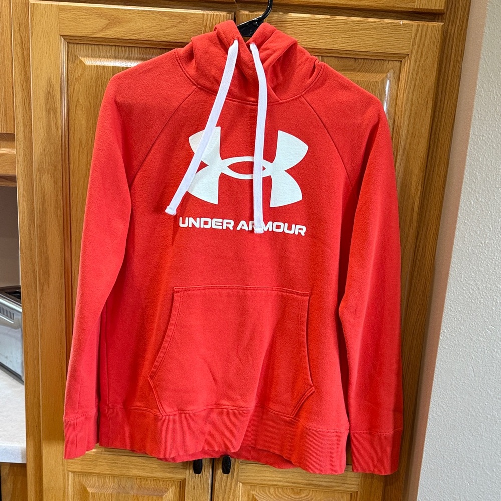 Under Armour Scarlet Hoodie with White Accents